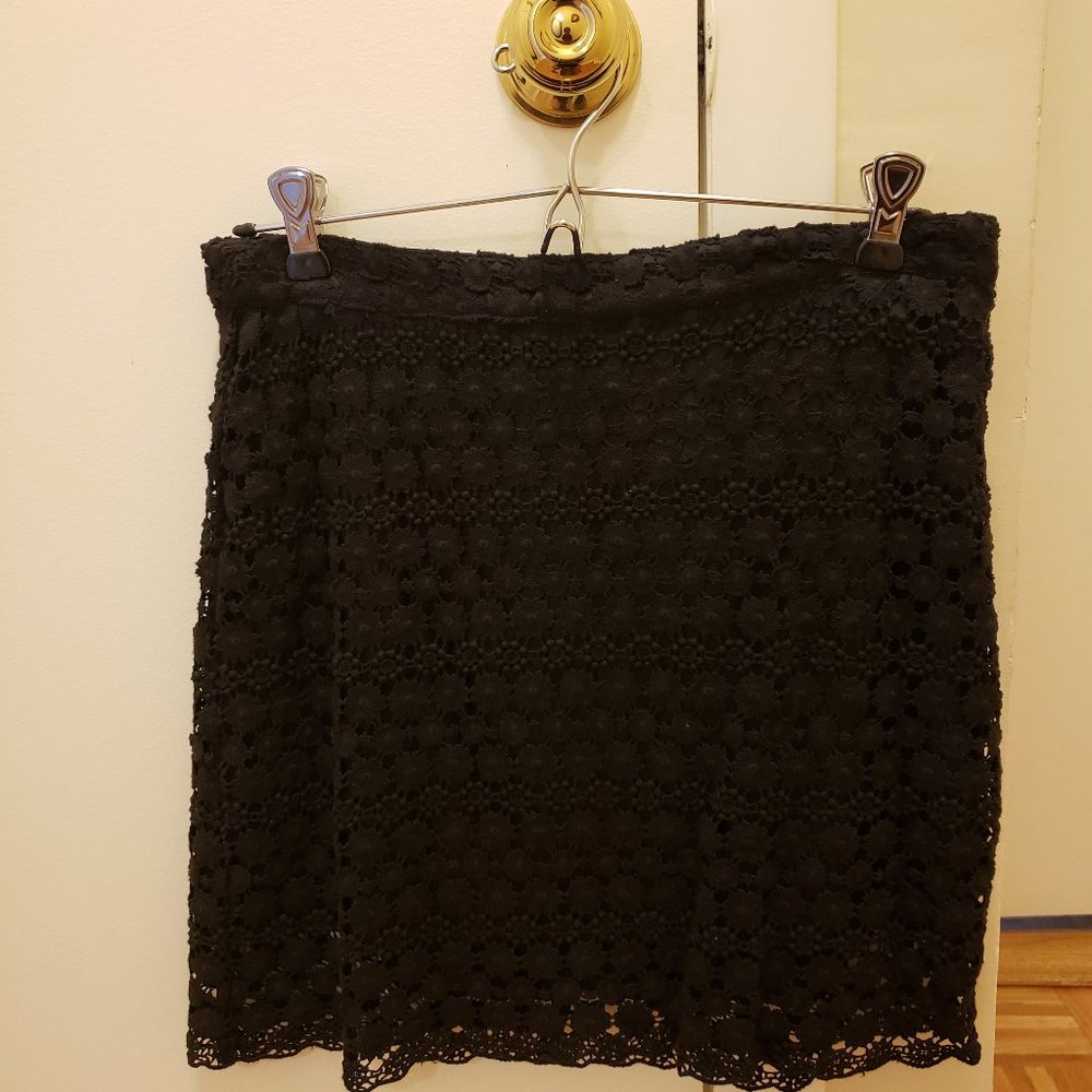 Black Lace Mini-Skirt